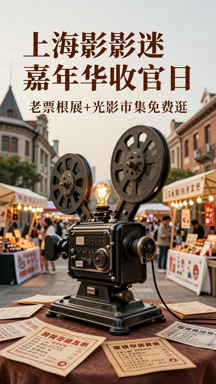 最后一天免费逛！上海影迷嘉年华收官日，老票根和市集藏着太多惊喜

今天是2026