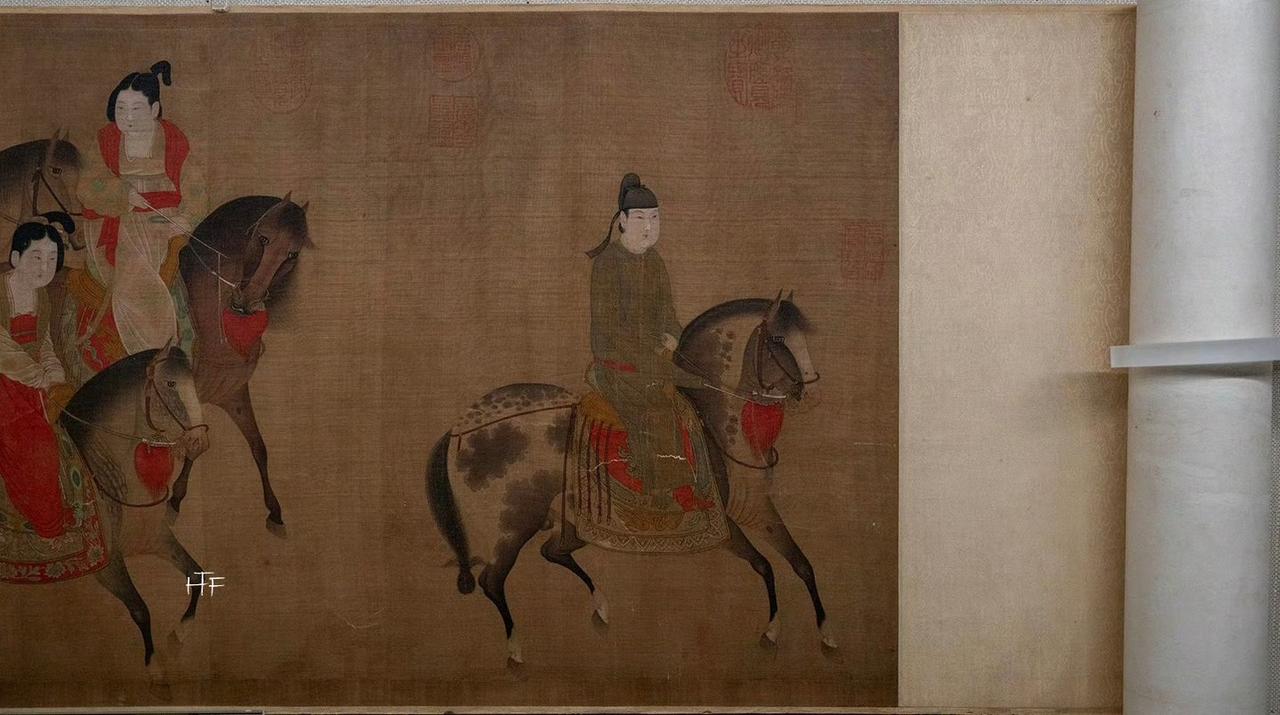 宋摹张萱《虢国夫人游春图》