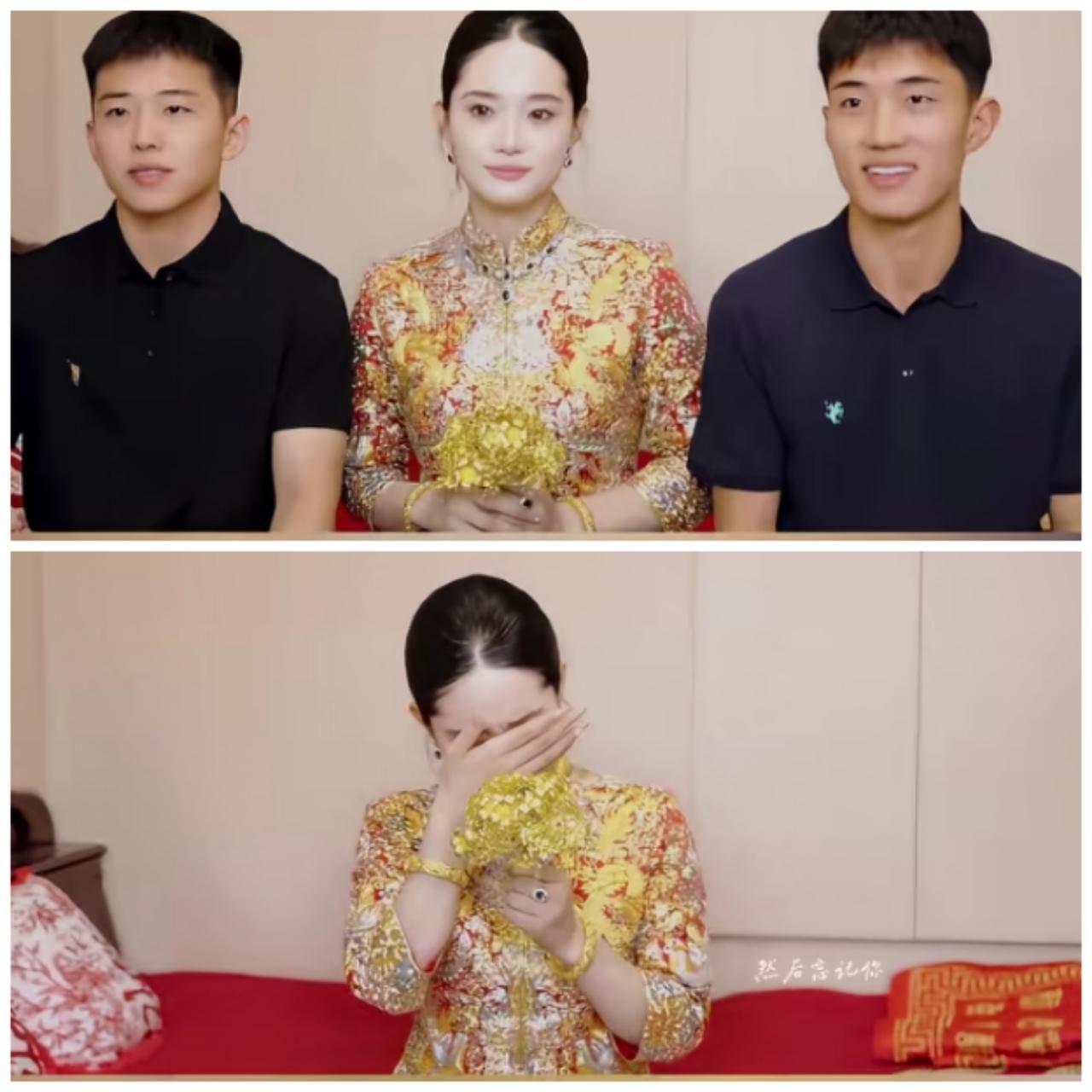 3月21日河北一场婚礼上，新娘和两个弟弟合影时还装作一脸嫌弃，打闹互动十分搞笑。