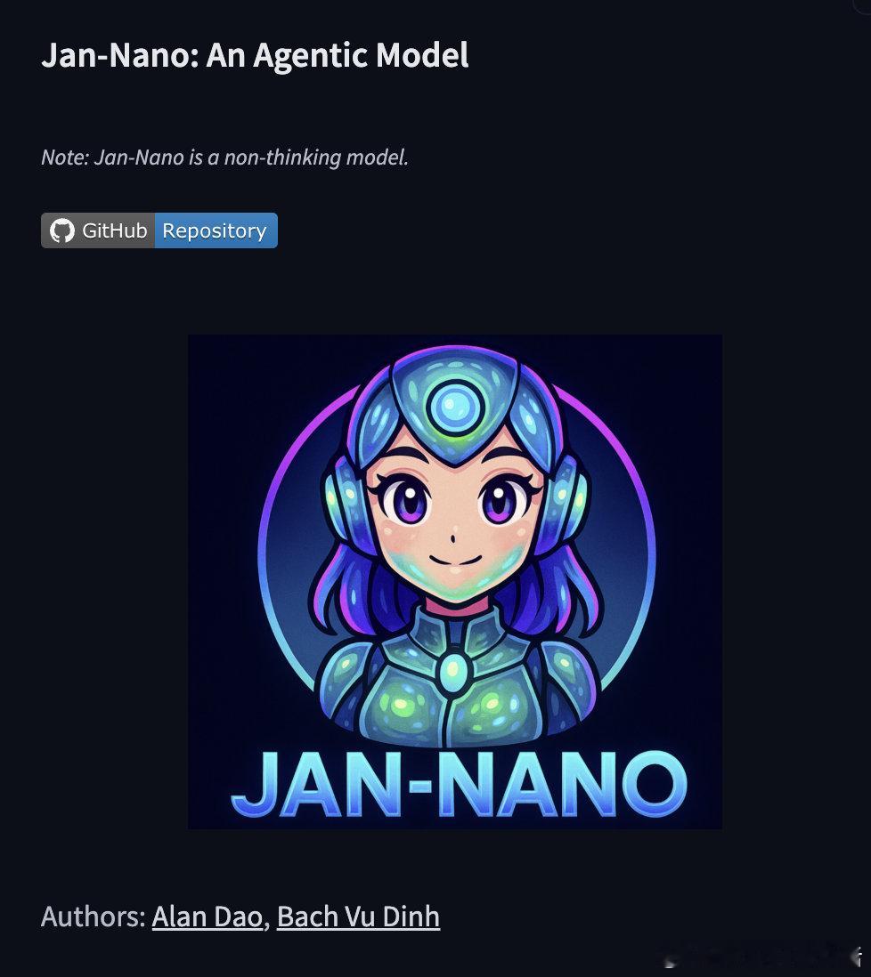 【[452星]Menlo/Jan-nano：一款为深度研究任务量身打造的紧凑型4