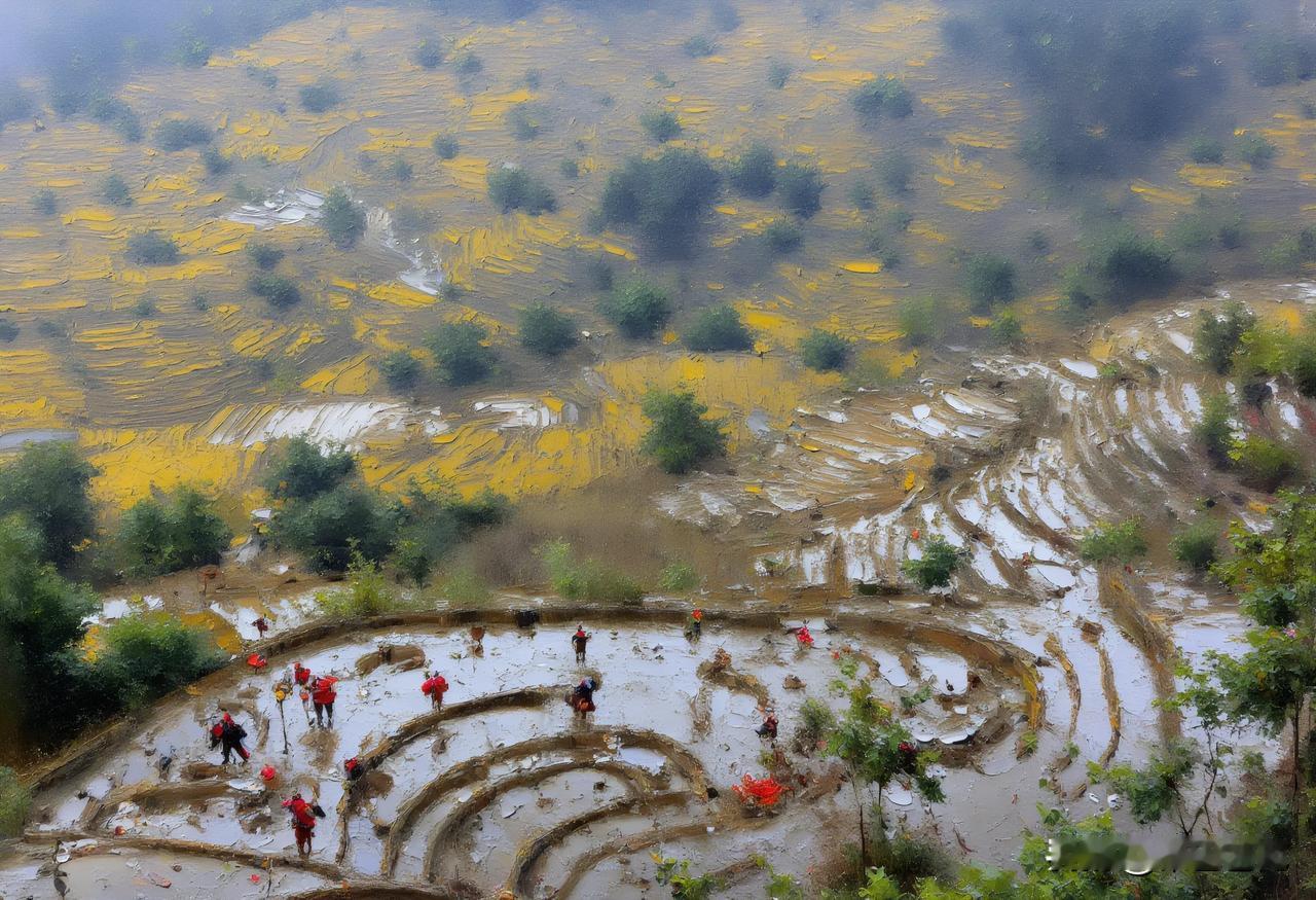 油画《美丽乡村》#油画村里的美景# #秋日色彩画卷# #秋日生活打卡季# #彩绘