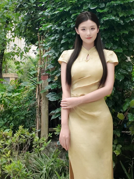啊啊啊这旗袍的颜色真的好美！