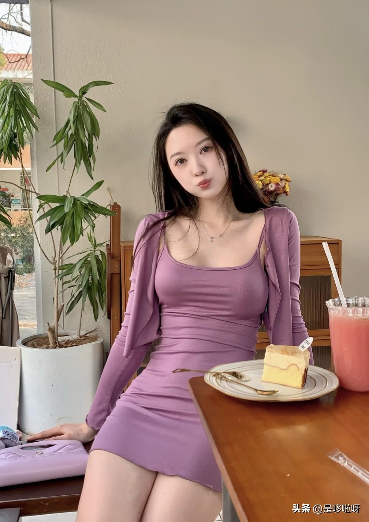 紫色女神气质佳人