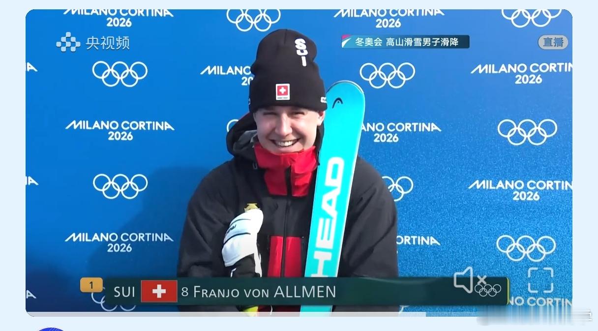 冬奥会 米兰冬奥会第一枚金牌来自高山滑雪男子速降冠军瑞士的冯-阿尔门。 
