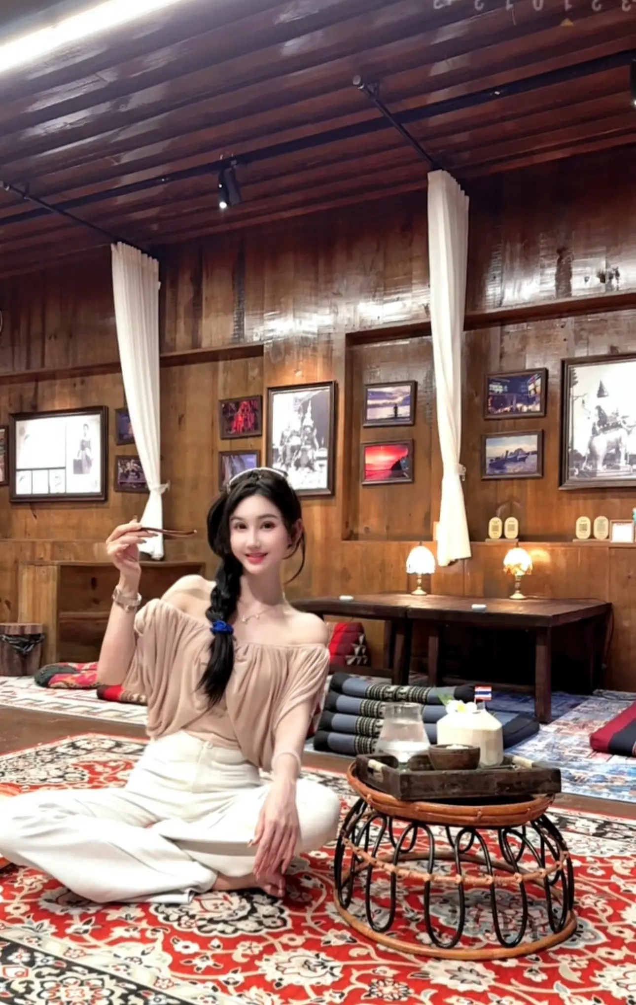 春天 惬意的 清迈茶空间