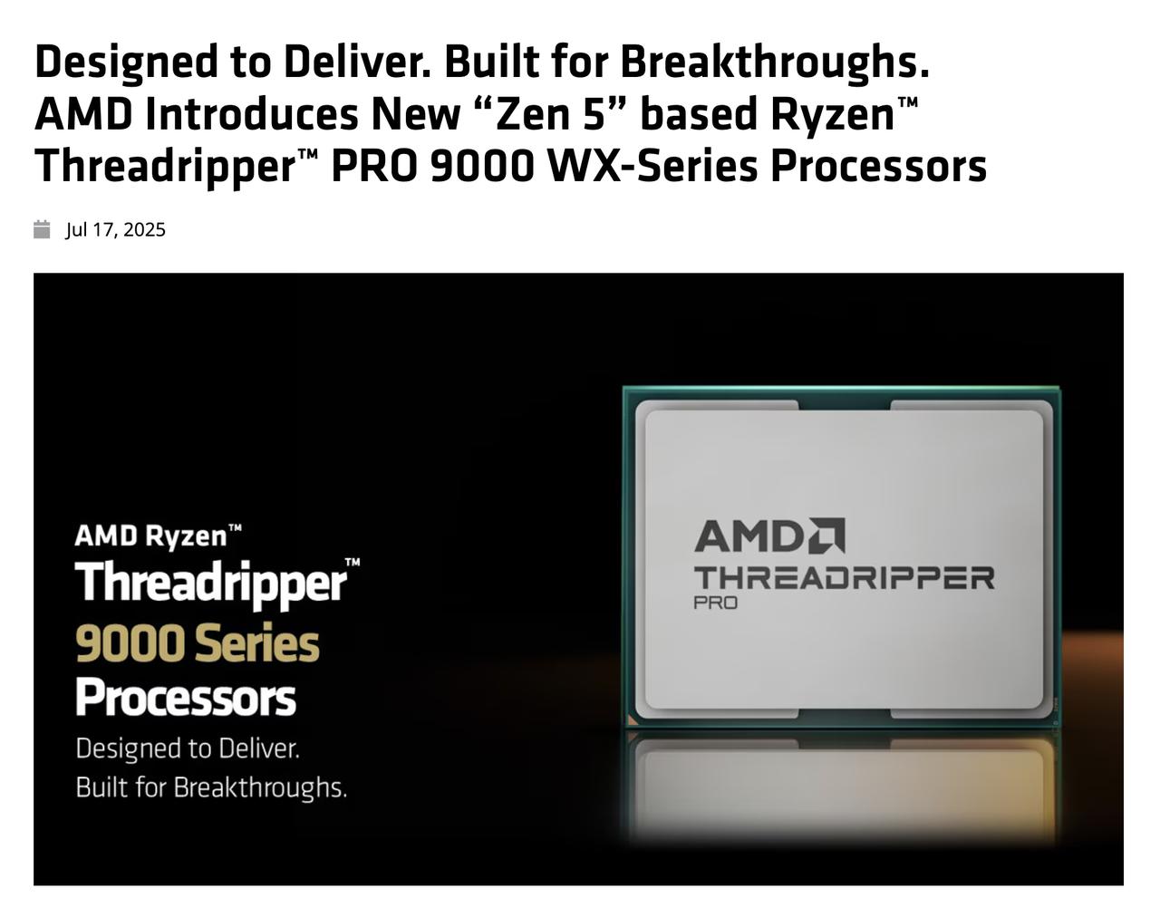 AMD 史上最贵桌面处理器：96核 Ryzen Threadripper Pro
