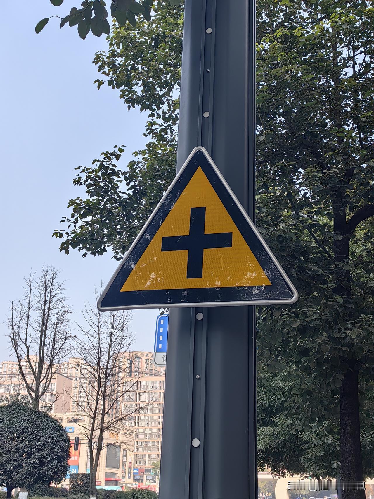 哪位大神给普及一下，这是什么交通标志？以前考驾照的时候也没学过啊。图一是空中的，