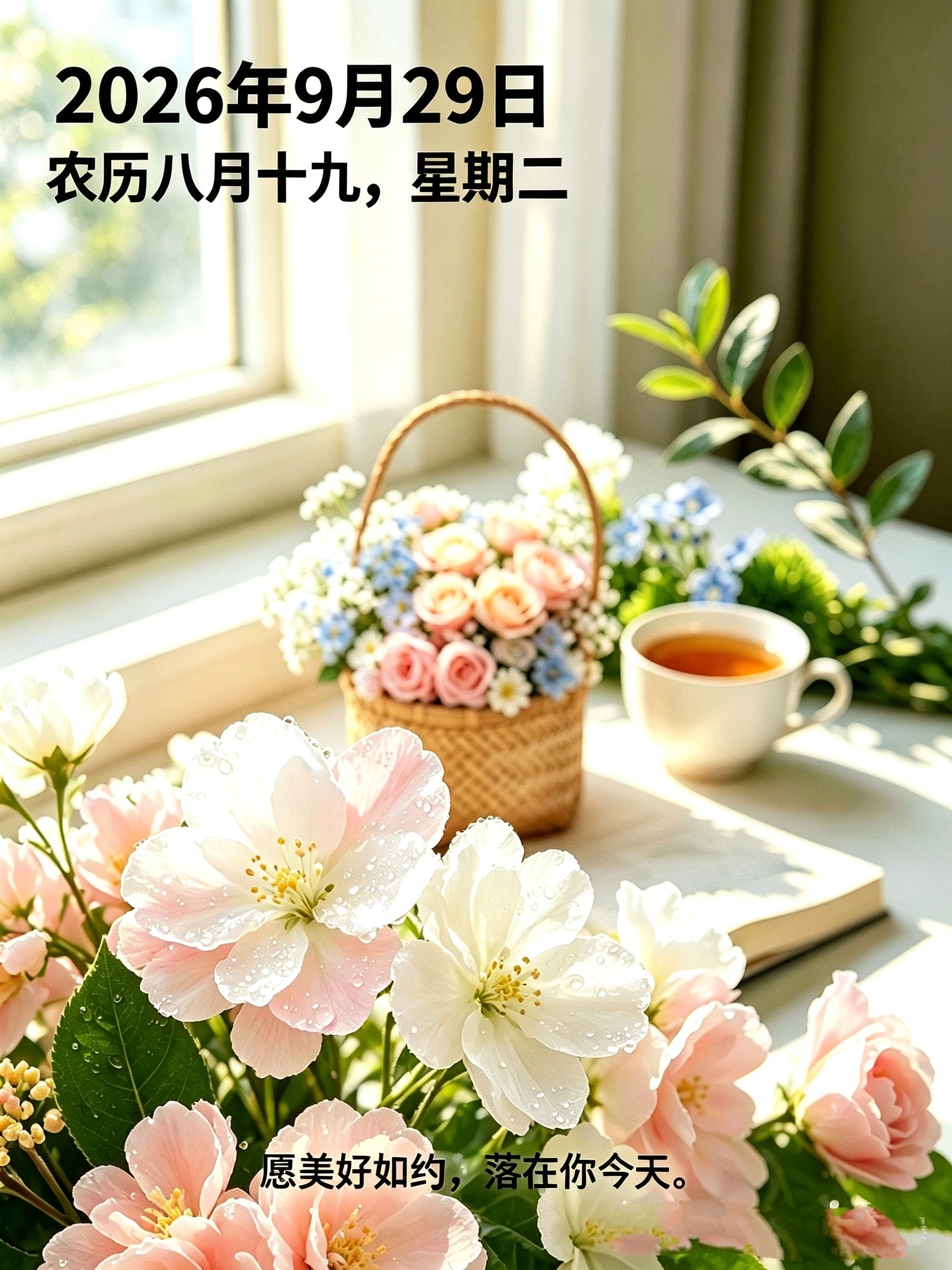 💞²º²⁶/₀₉.29. 八月十九💕🌺周二愉快, 顺心如意🌸✍🏻人的一