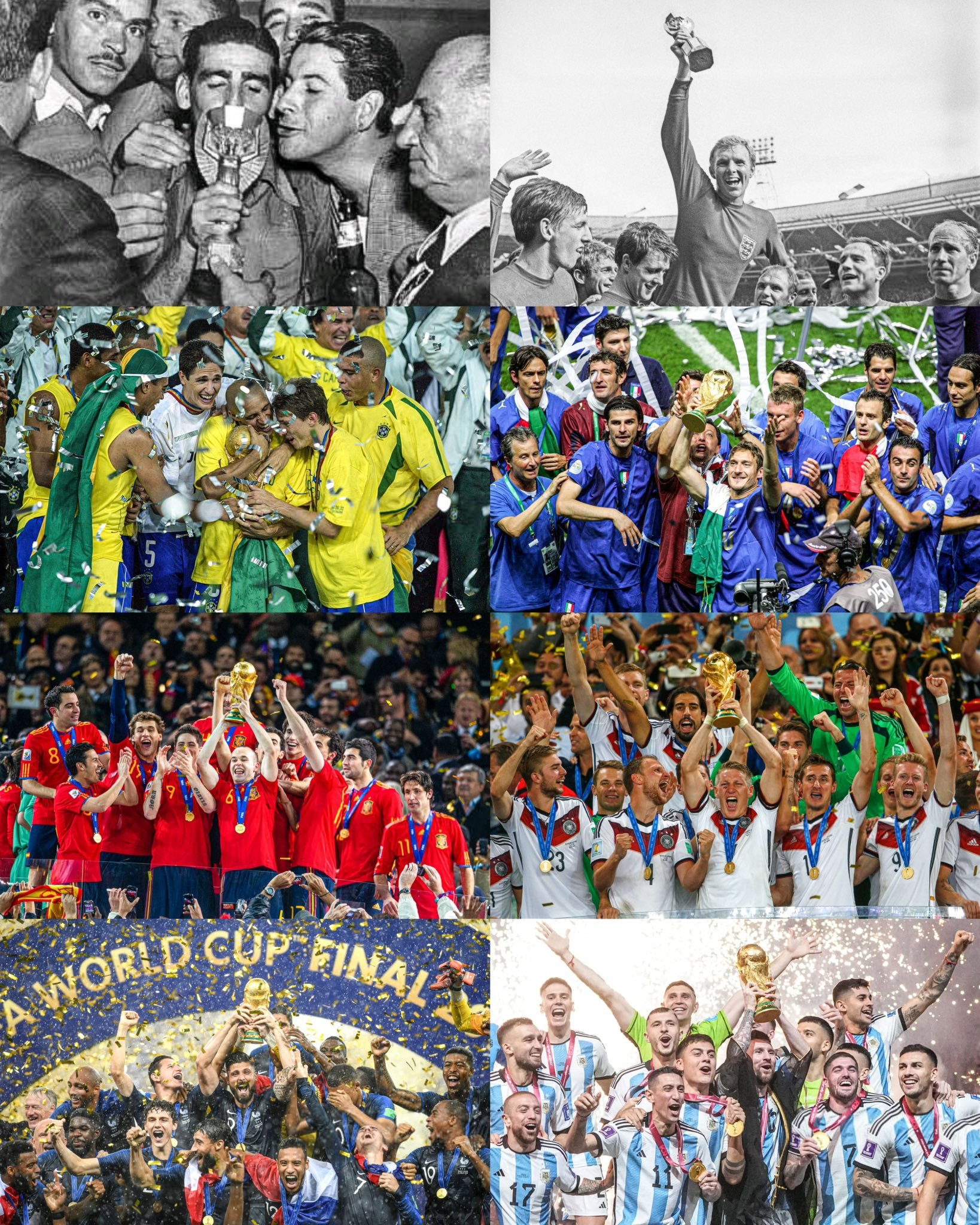 🔙🏆以下是赢得过世界杯冠军的国家自上次捧杯以来已过去的时间：：🇺🇾乌拉圭