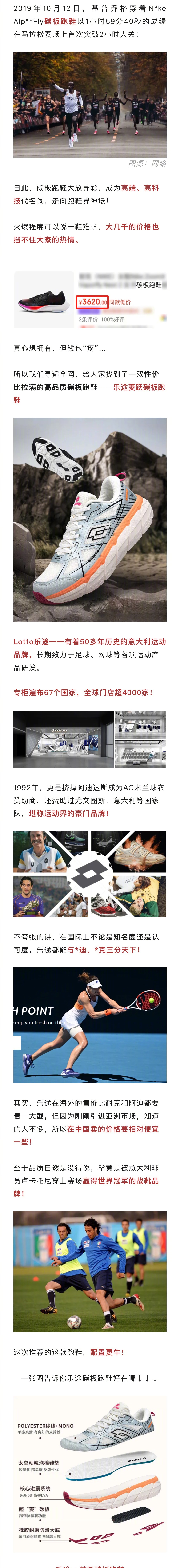 今天又是好穿又便宜的跑鞋专场！来自意大利专业运动品牌Lotto乐途的碳板跑鞋，有