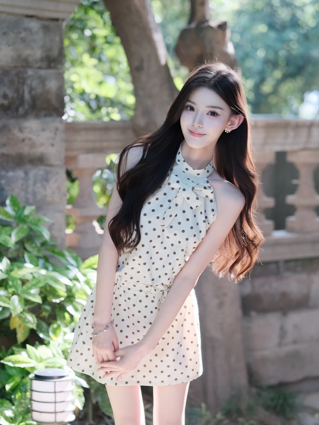 她的睫毛 弯的嘴角