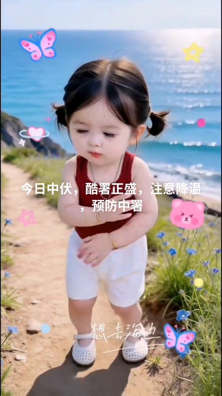 今日中伏，酷署正盛，注意降温，预防中暑。