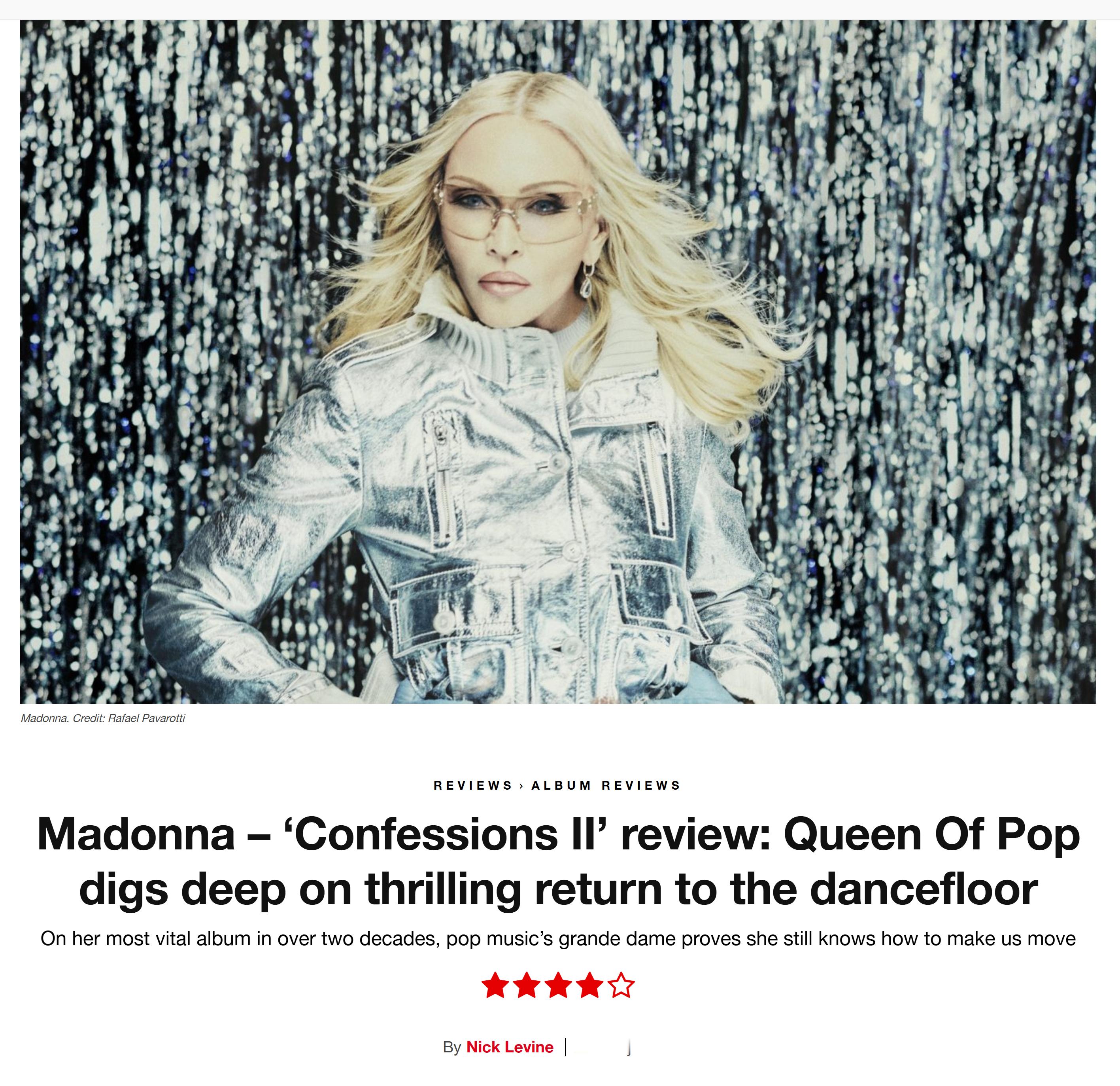 NME  Confessions II 乐评 4/5星【激动人心的舞池回归】自上
