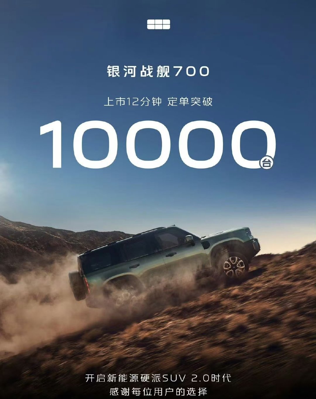 【银河战舰700上市12分钟大定破万】10月10日，吉利汽车在杭州举办银河战舰7