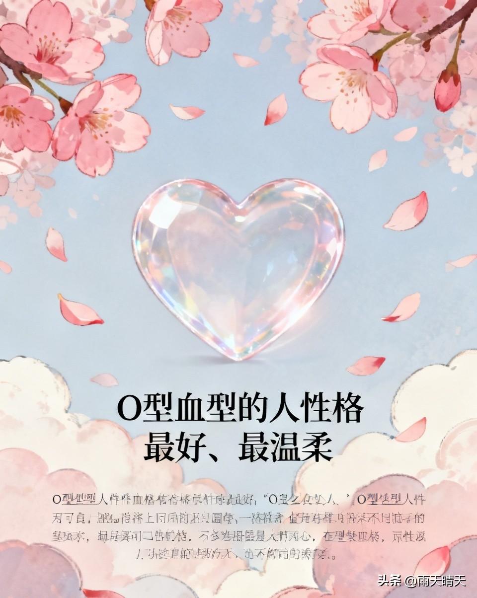 什么血型的人性格最好、最温柔，那当属0型血型的人。