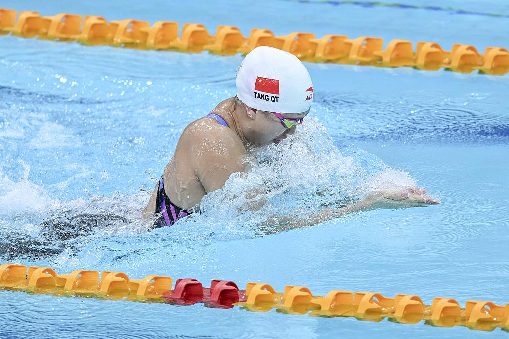 【唐钱婷一天两破女子50米蛙泳亚洲纪录】
北京时间3月19日，2026年中国游泳