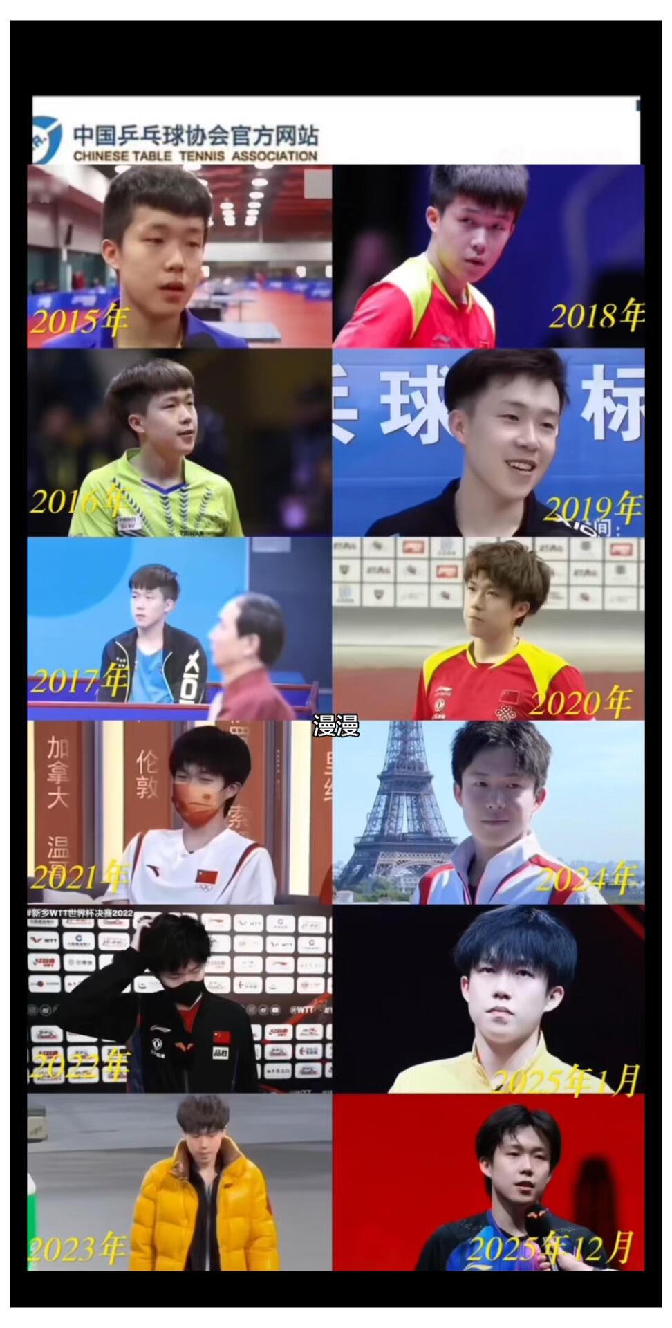 十年泪目，一切安好，王楚钦的磨练和成长，来时的路铭记和怀念，毛头小子长大了！
小