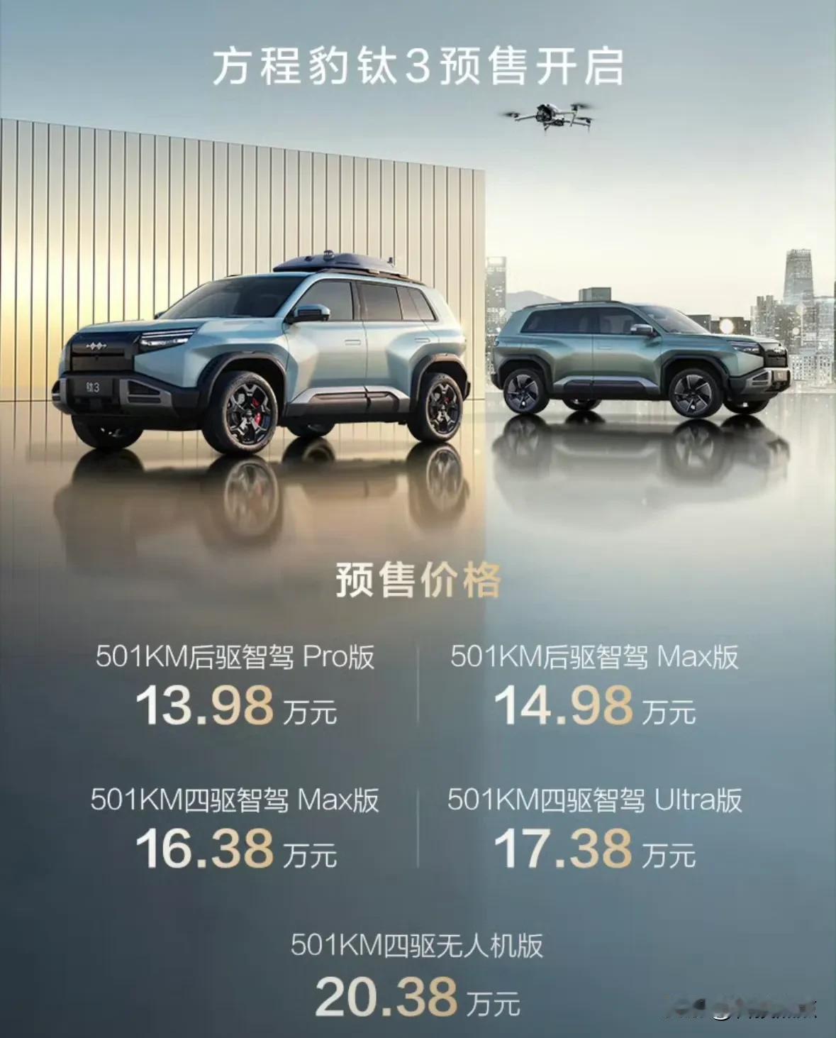 比亚迪豹3预售价13.98万元起步，这价格可以？