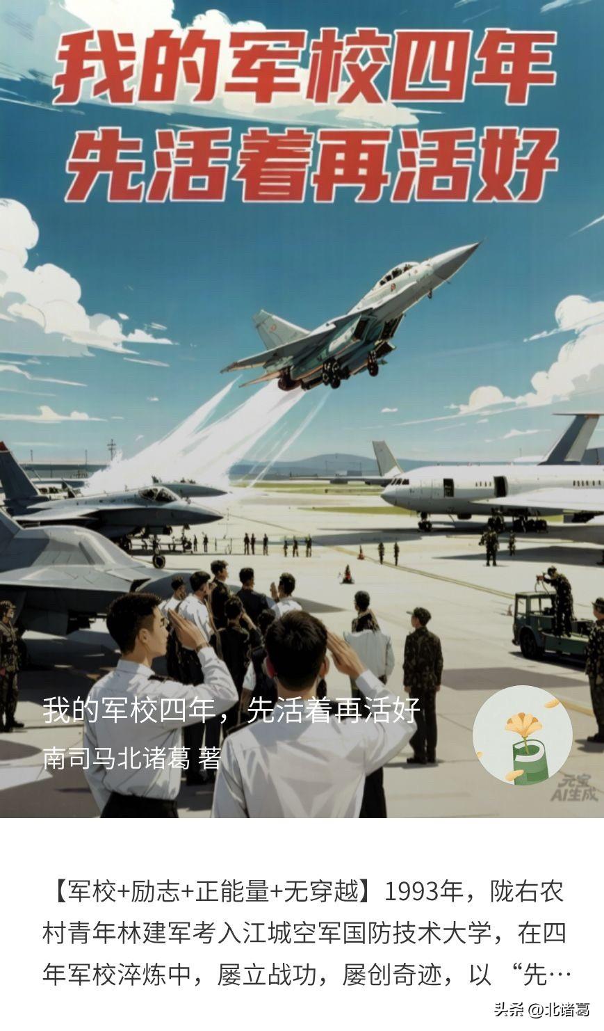 本人创作的长篇小说《我的军校四年，先活着再活好》，已在番茄上发布57章13万字，