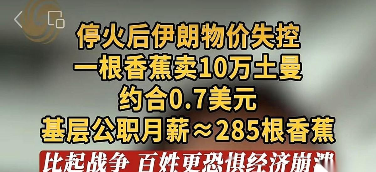 一个伊朗普通公务员干满一个月，工资拿到手，能买到的东西精准得像一张“生存清单”。