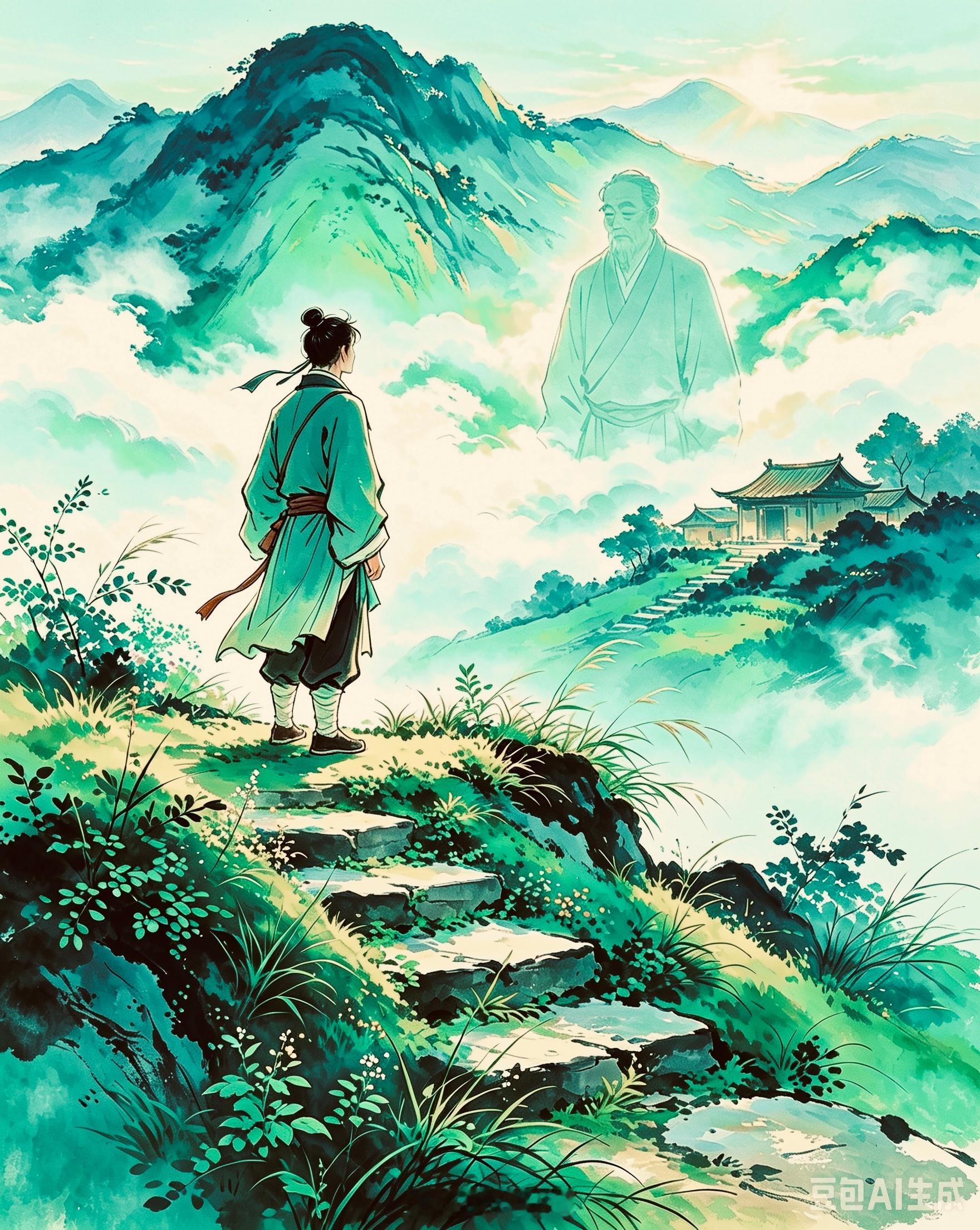 《诗经·魏风·陟岵》云：陟彼岵兮，瞻望父兮。父曰：嗟！予子行役，夙夜无已。上慎旃