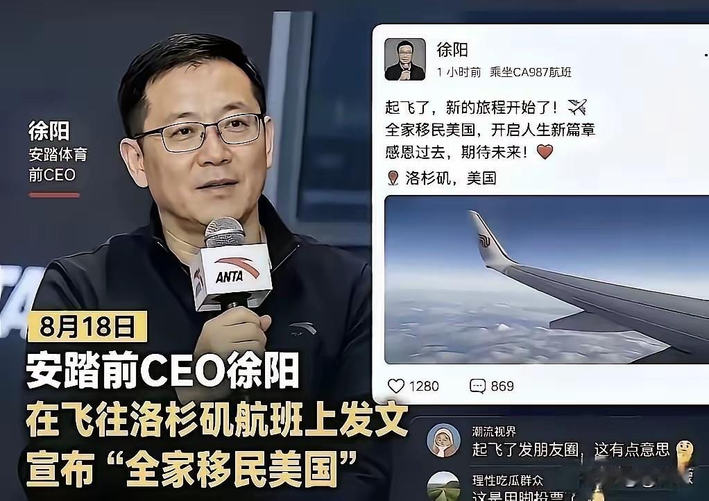 从职业经理人角度，看安踏体育前CEO徐阳的心理活动。

2023年他接任CEO，