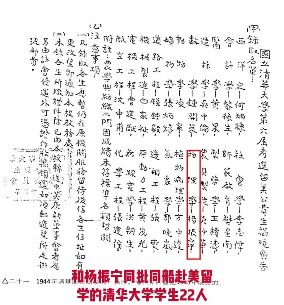 那张1945年清华22人留美榜单，哪是名单啊，分明是烽火年代里中国的“希望火种”