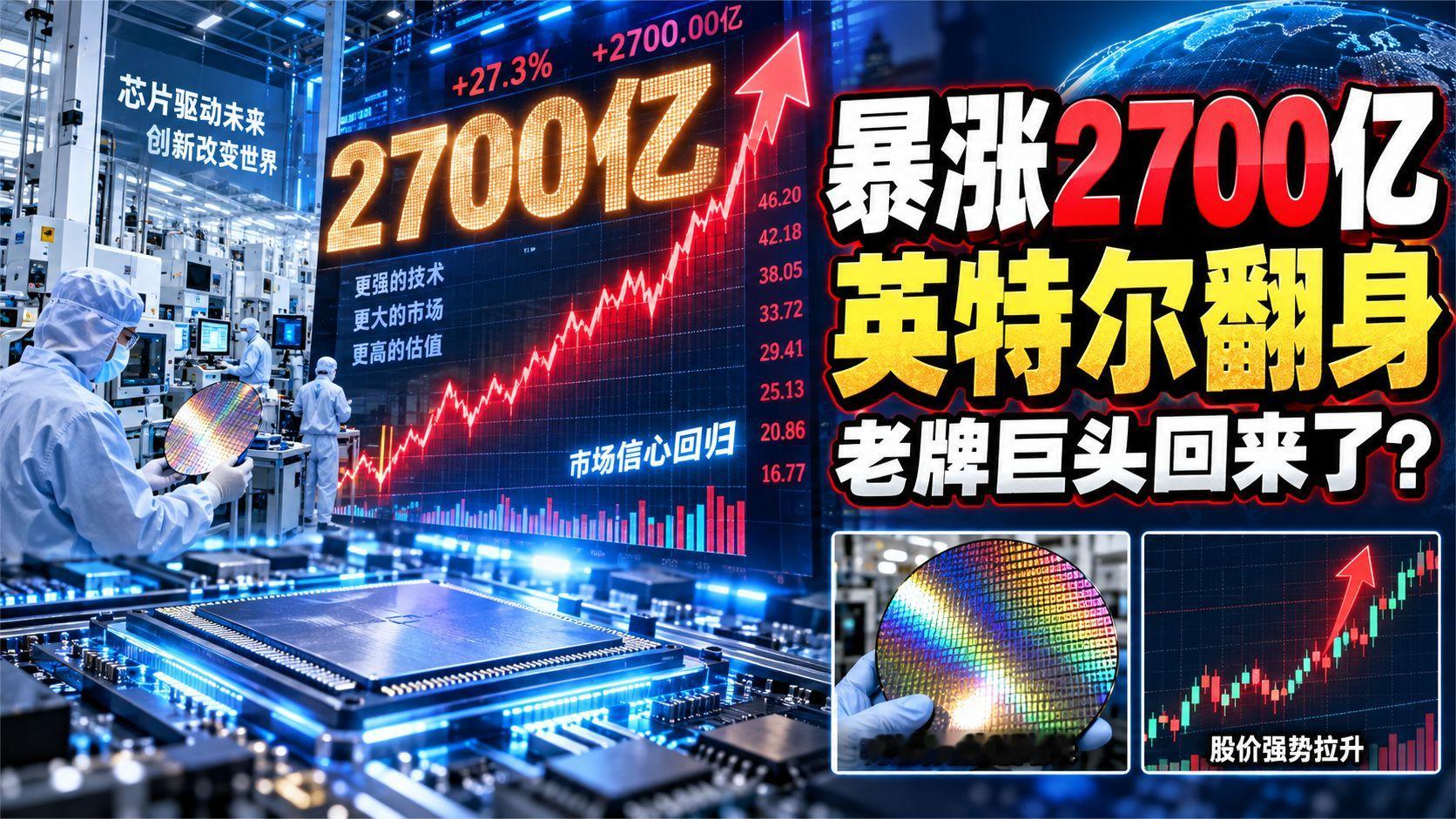 英特尔一夜暴涨2700亿，老牌芯片巨头要翻身了？