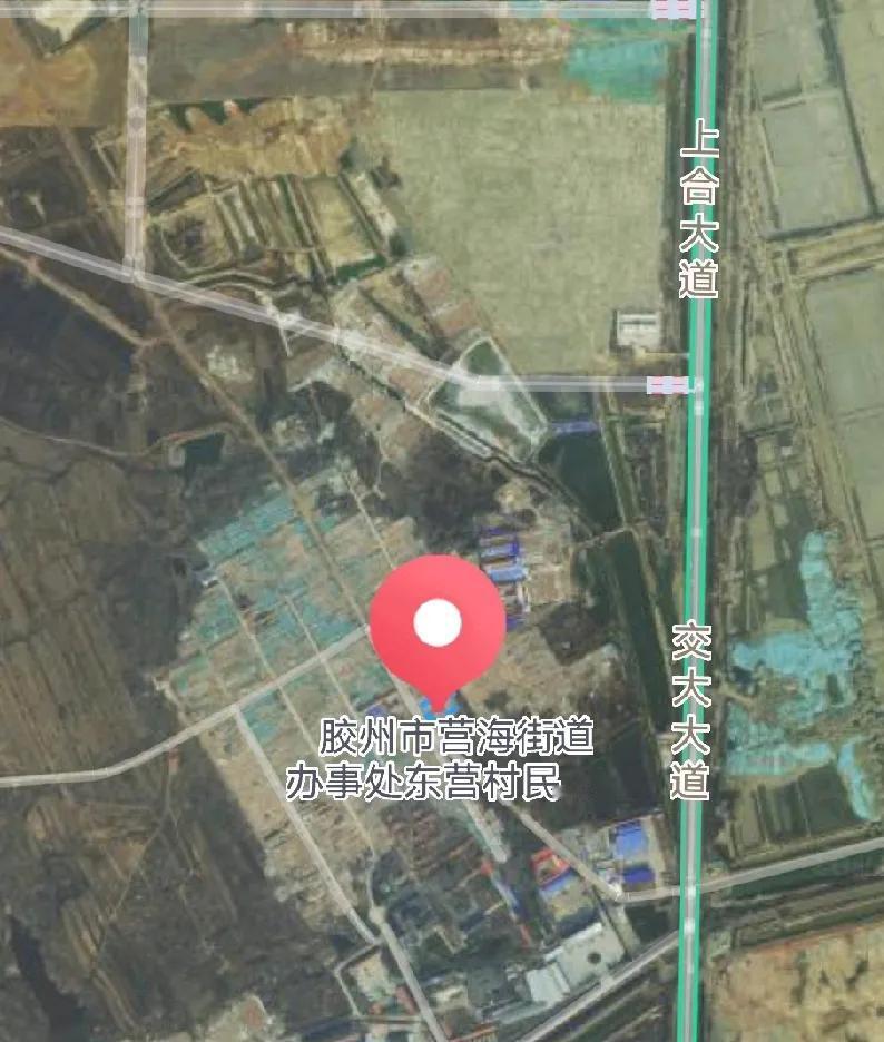 东营村位于青岛胶州市九龙街道办事处东南部，距办事处驻地3.5公里，东接产业新区，