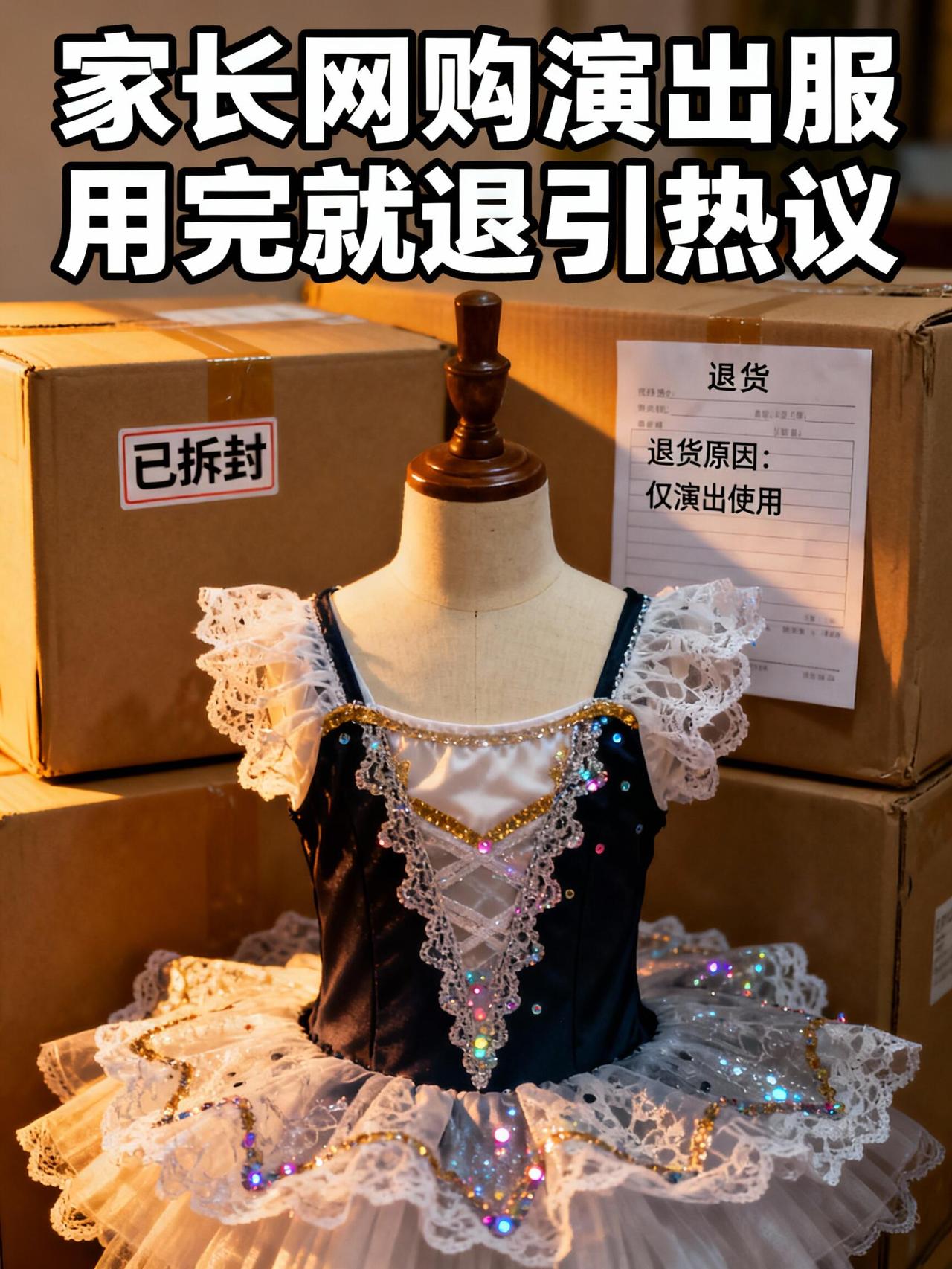 最近发现不少家长，给孩子买了演出服，等活动一结束就去申请退货。这事到底算精打细算