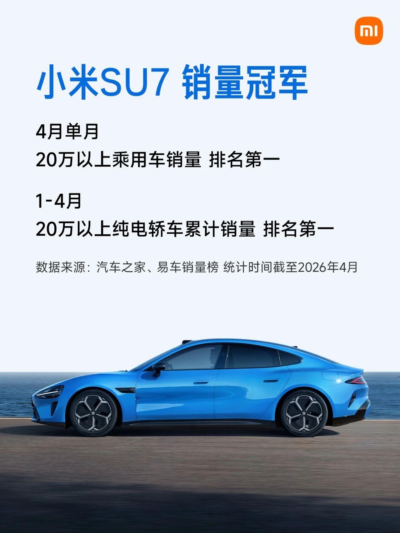 汽车圈的对子
上联是：小米SU7月冠军，月月冠军，
下联你想好吗？