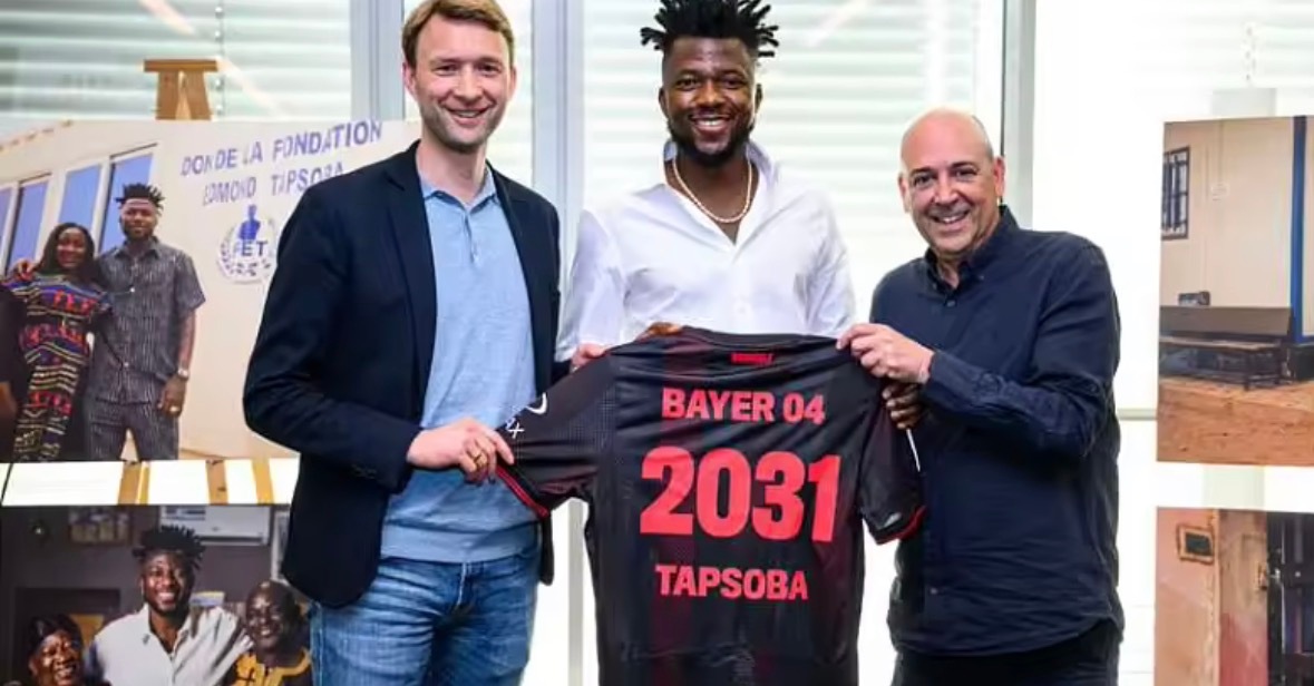 塔普索巴续签勒沃库森合约至2031年，解约金维持1亿欧元《图片报》报道，勒沃库森