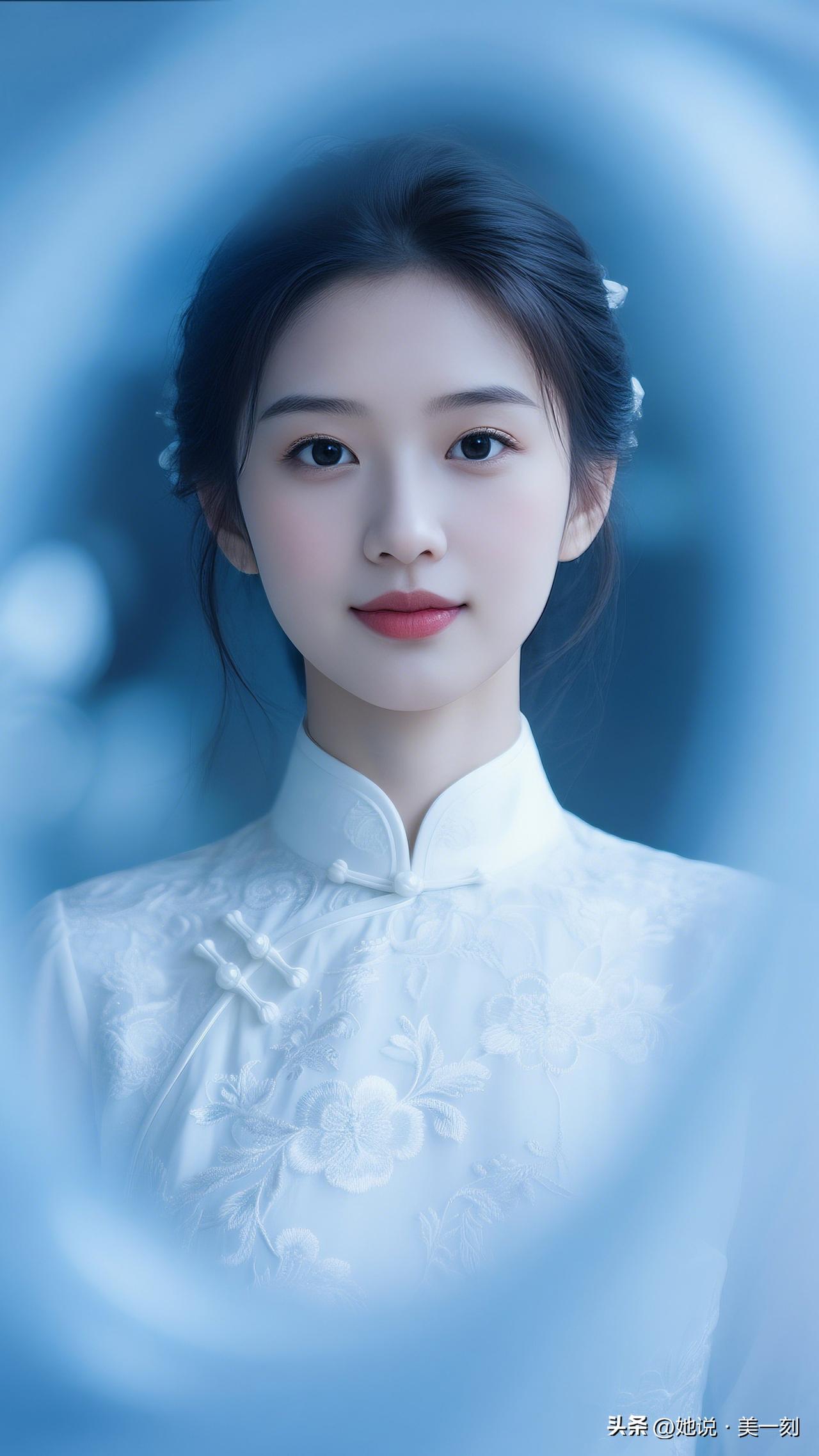 月华如练，美人如画。你觉得中国在哪些领域超越了美国 梦幻蓝调下的东方美人，优雅而