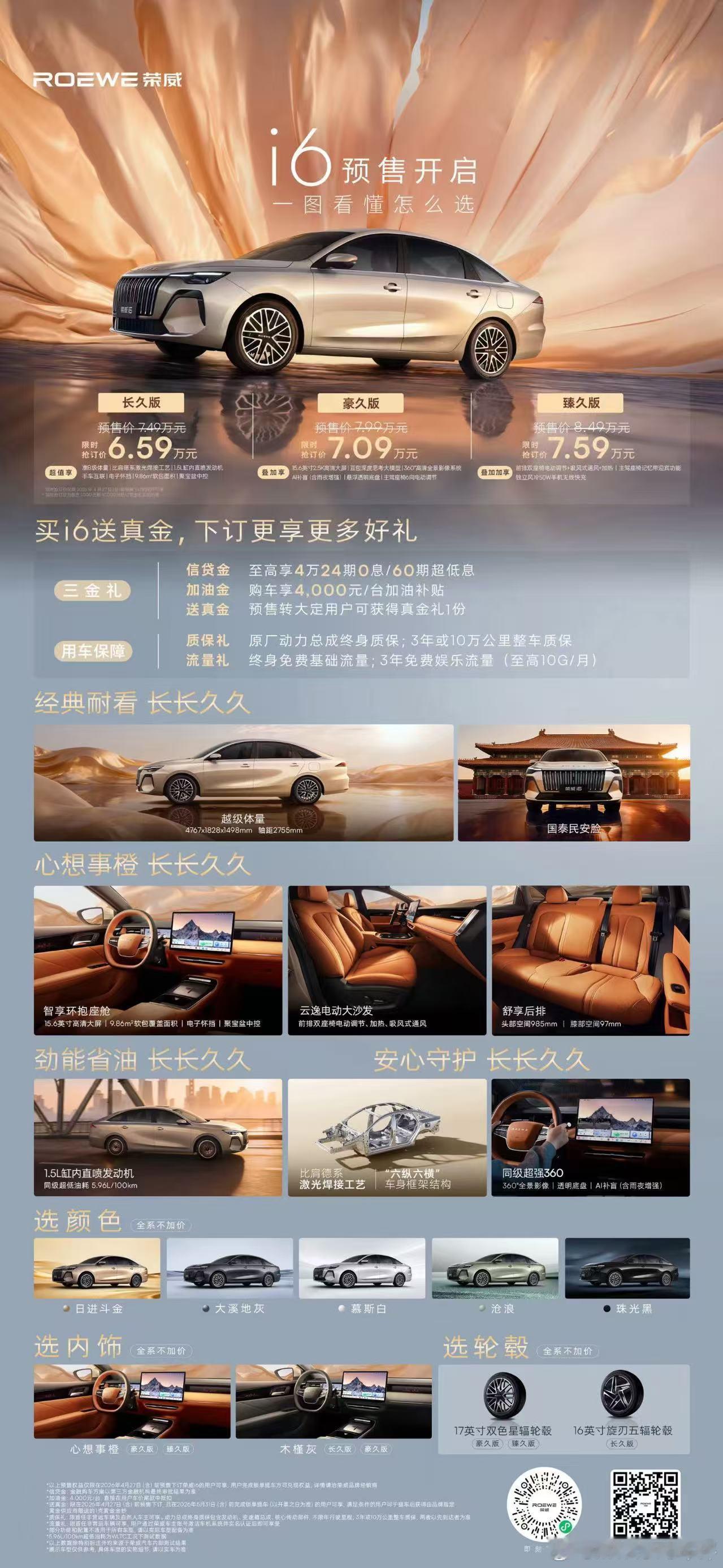 荣威i6预售开启❗️限时抢订价 6.59 万元起‼️ 一图教你怎么选荣威i6预售