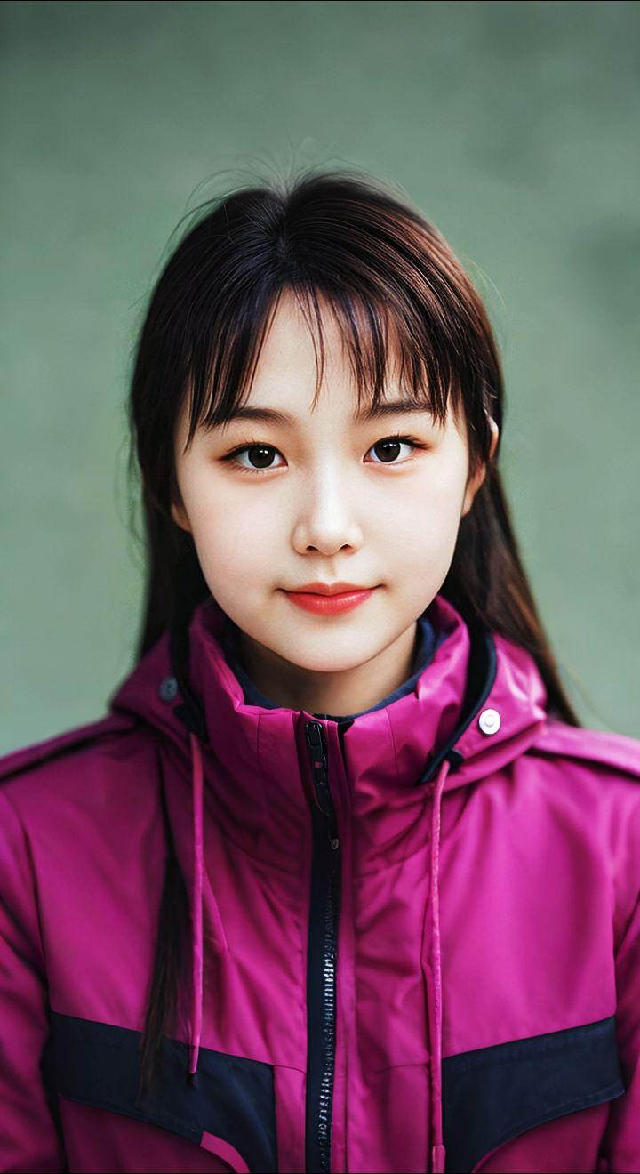 AI扩图 AI冲锋衣甜微笑