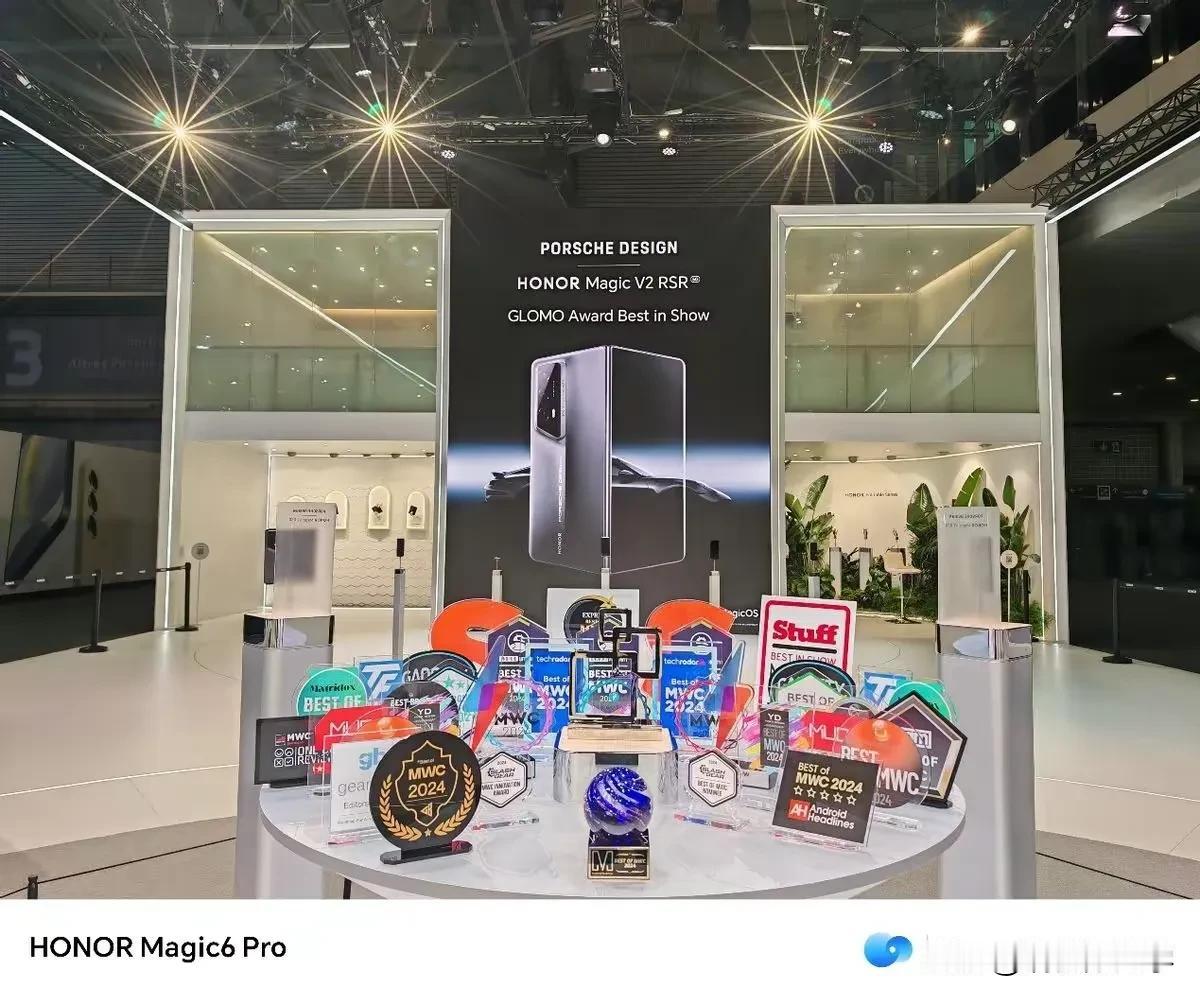 MWC 2024重磅大奖公布，咱们国产品牌荣耀又得奖了。荣耀Magic V2 R