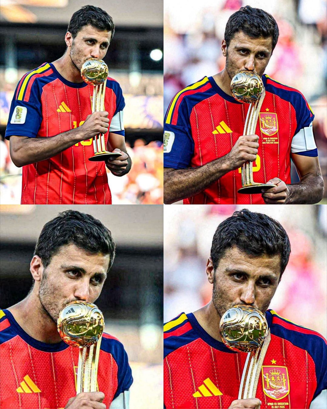 🏆 世界杯金球奖颁给了罗德里·埃尔南德斯。 🇪🇸✨国际足联授予世界冠军球队