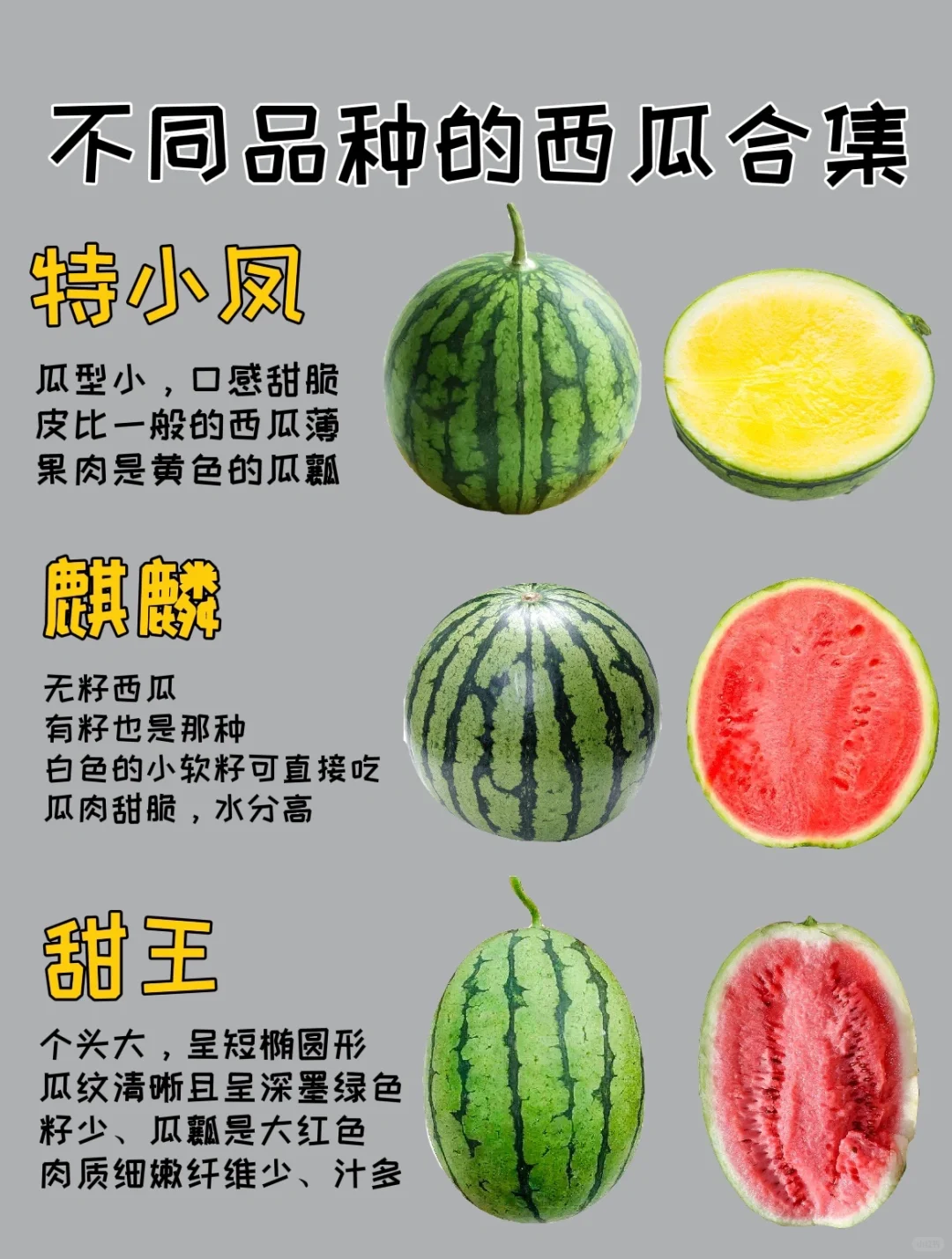 不同品种的西瓜🍉大合集！！