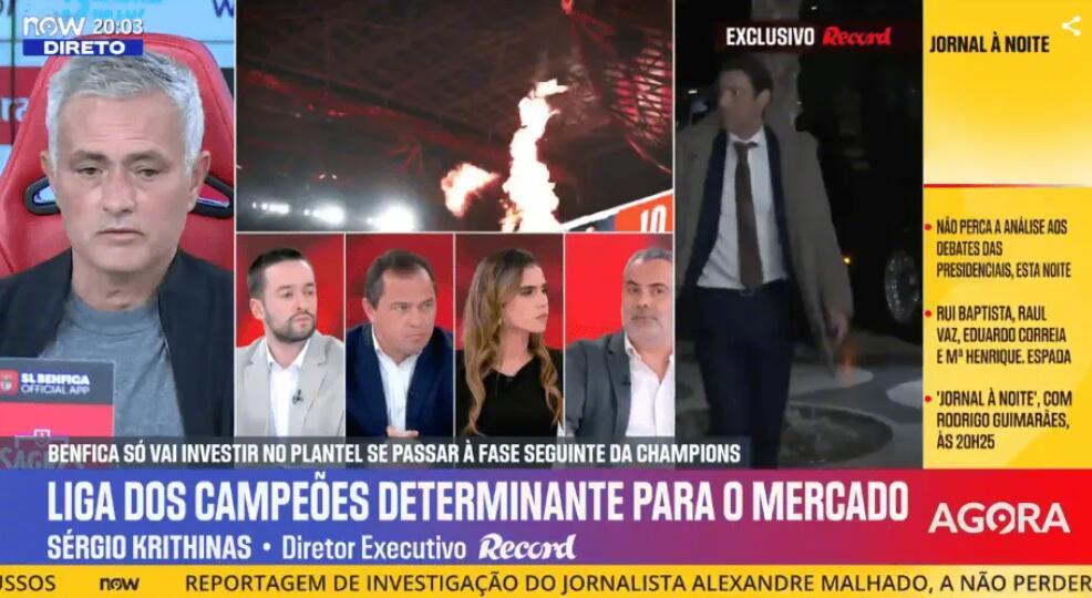 葡萄牙三大报之一的记录报独家报道，如果本菲卡无法晋级欧冠16强，那么穆里尼奥就得