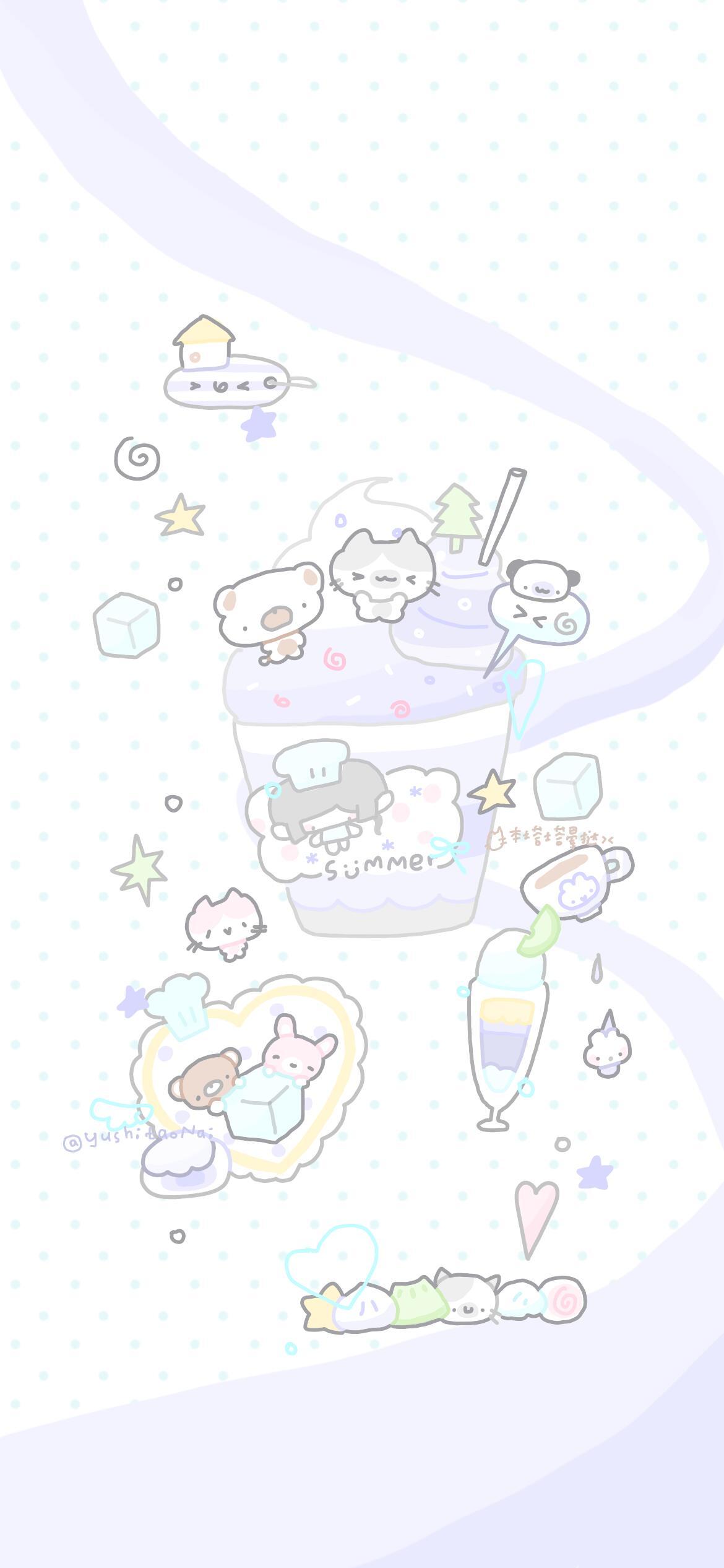 一期可爱壁纸·聊天背景图꜀(^. .^꜀  )꜆੭ 