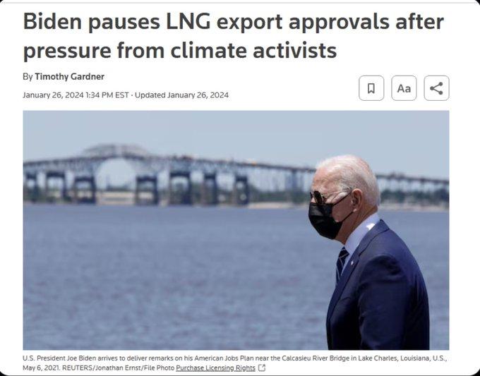 今天，卡塔尔因天然气设施被伊朗炸毁，导致将暂停履行亚洲和欧洲部分国家的天然气协议