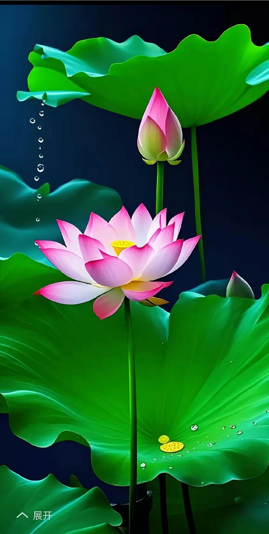 荷花出淤泥而不染，
文笔挑战：人生历经风雨不乱。