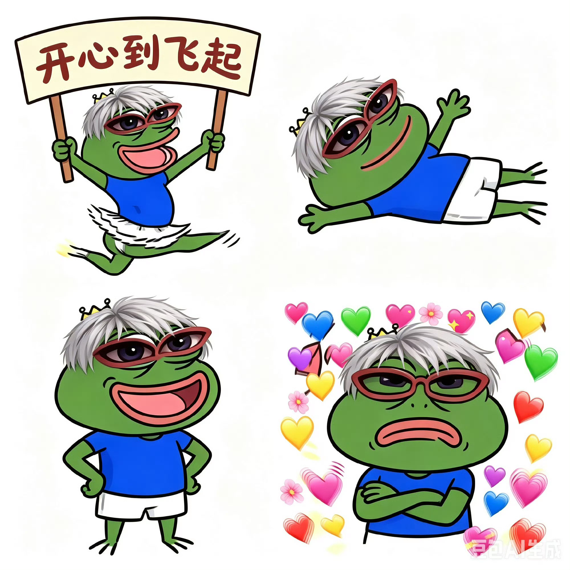 分享一些以修车小弟沈星回 为原型的蛙蛙表情包。 