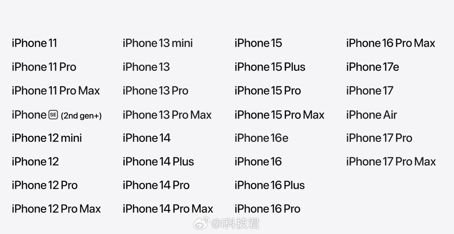 iOS27支持升级iOS 27的苹果手机1. iPhone 11系列：2019年