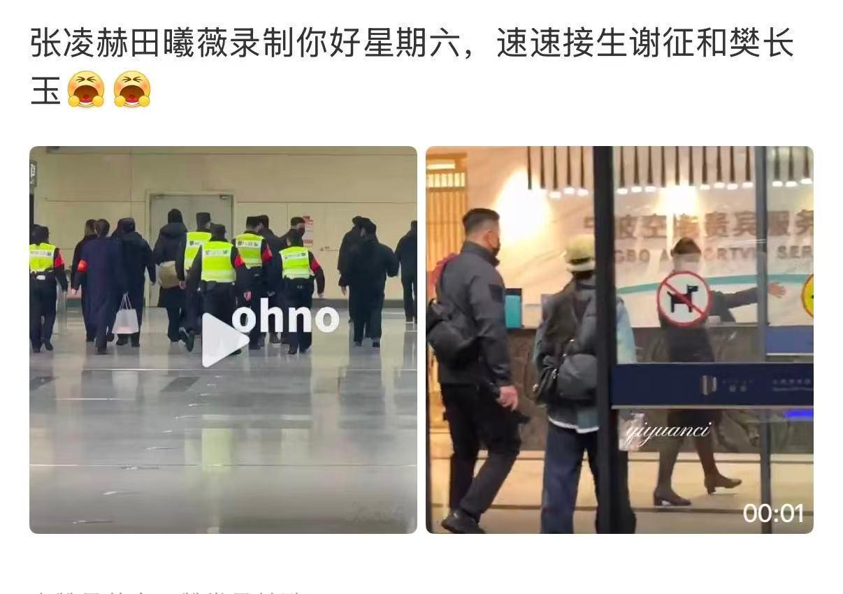 张凌赫田曦薇录制你好星期六路透张凌赫田曦薇出发录制hi6 张凌赫田曦薇录制你好星