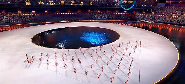 【十五运会开幕式南沙元素你都发现了吗？】第十五届全国运动会开幕式在奥体中心举行，