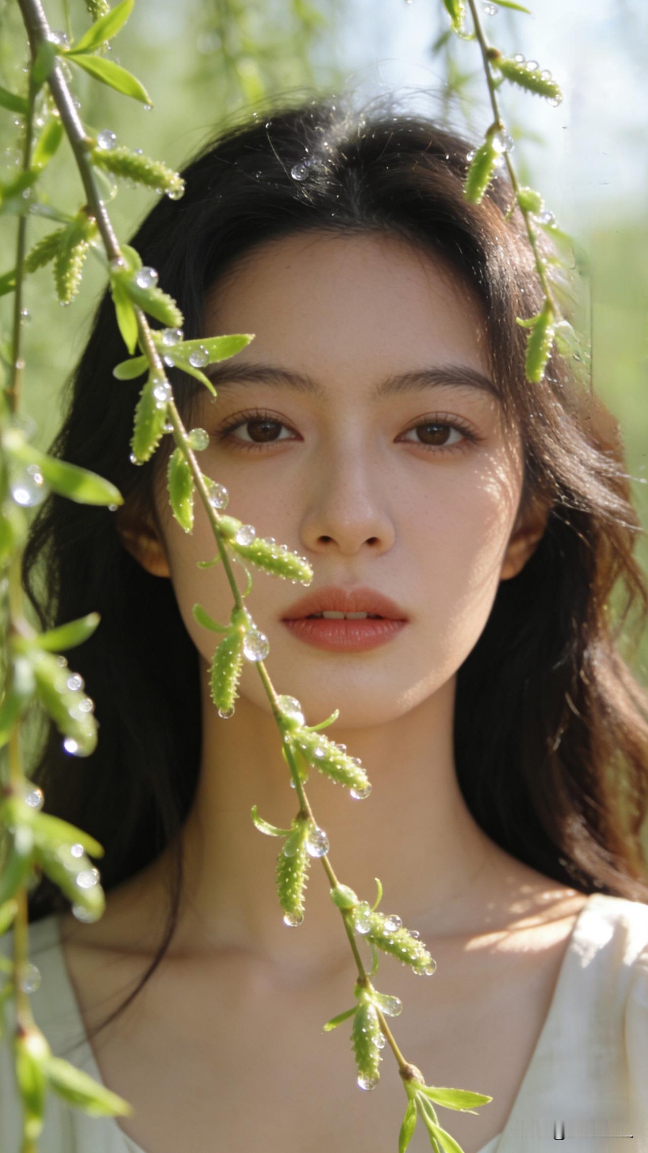 今天的风都带着暖融融的味儿，换个接地气的上联继续蹲下联啦～

上联：柳芽沾露嫩生