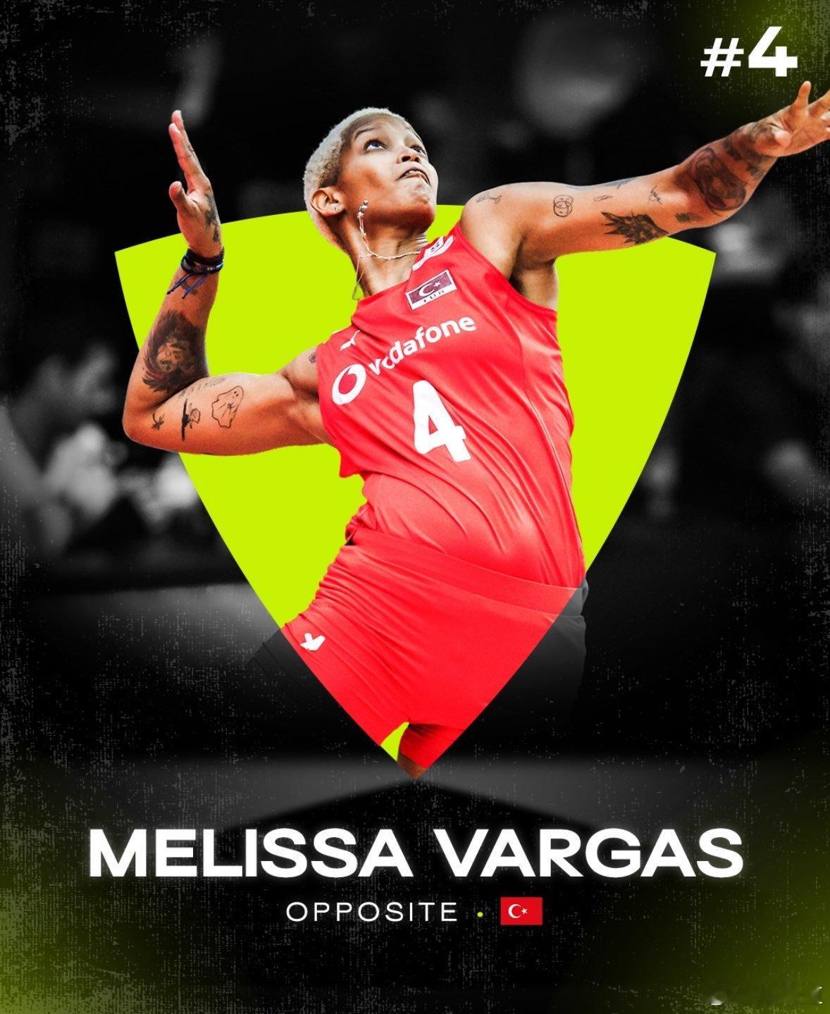 国际排坛动态巴尔加斯2025年度最佳球员--第4名：梅丽莎·巴尔加斯 (Meli