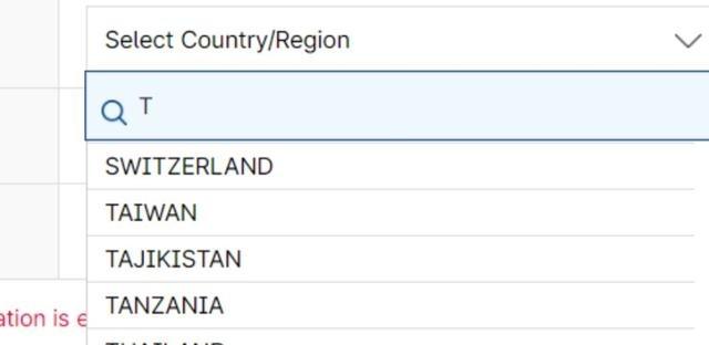 韩国电子入境卡将“中国台湾”改为“台湾”！在韩国电子入境卡系统页面“国家-地区”