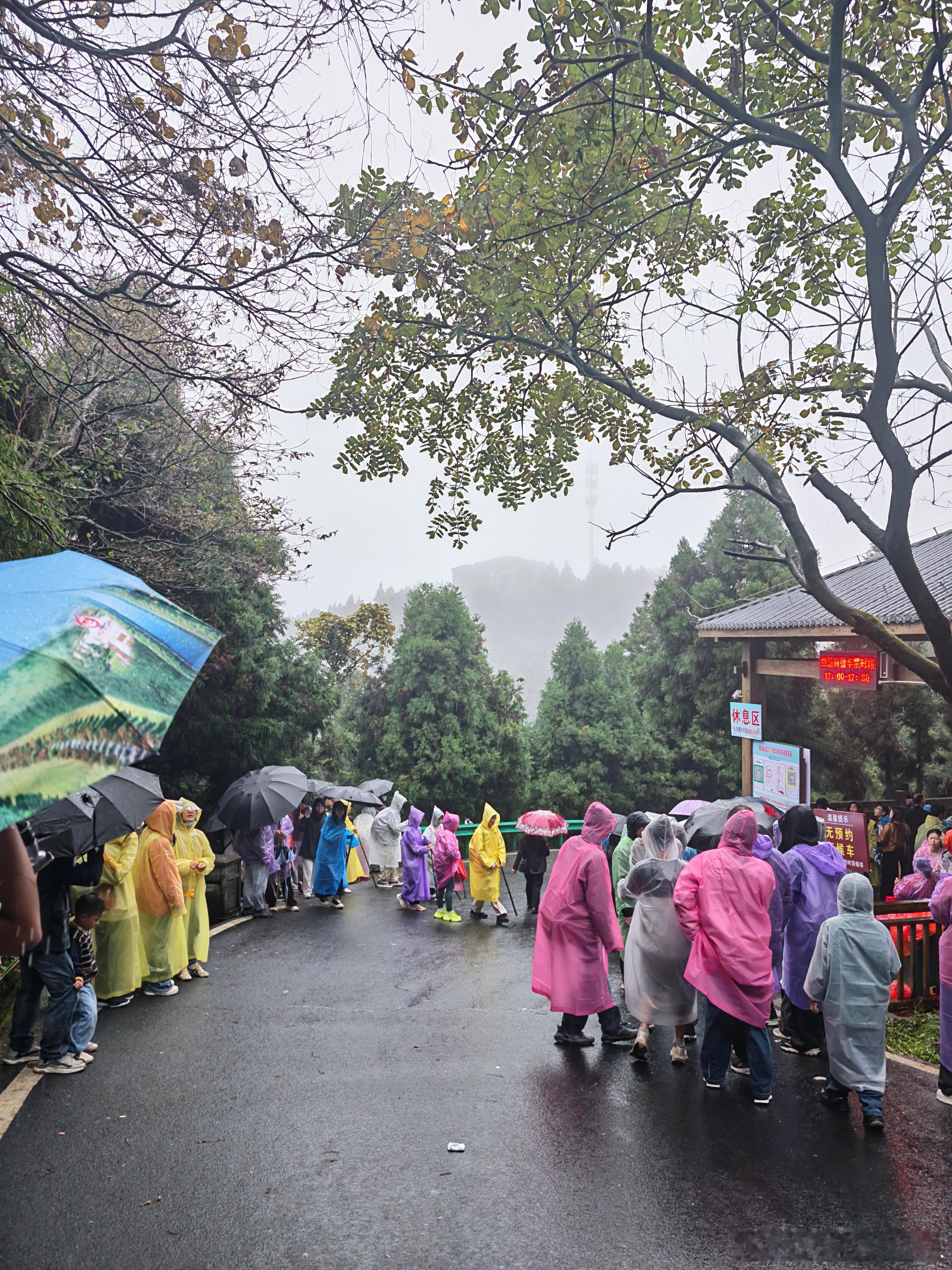 五天爬完五岳我只爬了一个，喜迎三天酸痛[笑cry]，还是在暴风雨中爬完，阴天确实